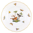 Hand-painted Herend Rothschild Bird Salad Plate in fine porcelain, 7.5in D,, Motif 5, on a white background