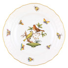 Hand-painted Herend Rothschild Bird Salad Plate in fine porcelain, 7.5in D,, Motif 6, on a white background