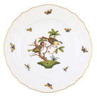 Hand-painted Herend Rothschild Bird Service Plate in fine porcelain, 11in D,, Motif 11, on a white background