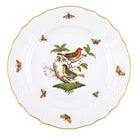Hand-painted Herend Rothschild Bird Service Plate in fine porcelain, 11in D,, Motif 3, on a white background