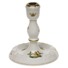 Hand-painted Herend Rothschild Bird Single Candlestick Candlestick Holder in fine porcelain, 6in H, on a white background