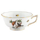 Hand-painted Herend Rothschild Bird Tea Cup Cup & Saucer Set in fine porcelain, on a white background