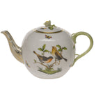 Herend Rothschild Bird Tea Pot with Rose Teapot, alternate view