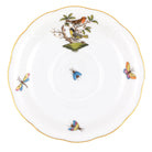 Hand-painted Herend Rothschild Bird Tea Saucer Cup & Saucer Set in fine porcelain, 6in D,, Motif 3, on a white background