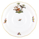 Hand-painted Herend Rothschild Bird Tea Saucer Cup & Saucer Set in fine porcelain, 6in D,, Motif 5, on a white background