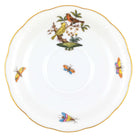 Hand-painted Herend Rothschild Bird Tea Saucer Cup & Saucer Set in fine porcelain, 6in D,, Motif 6, on a white background