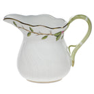 Hand-painted Herend Rothschild Garden Creamer in fine porcelain, (6 OZ) 3.5in H, on a white background