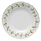 Hand-painted Herend Rothschild Garden Dessert Plate in fine porcelain, 8.25in D, on a white background
