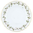 Hand-painted Herend Rothschild Garden Dinner Plate in fine porcelain, 10.5in D, on a white background
