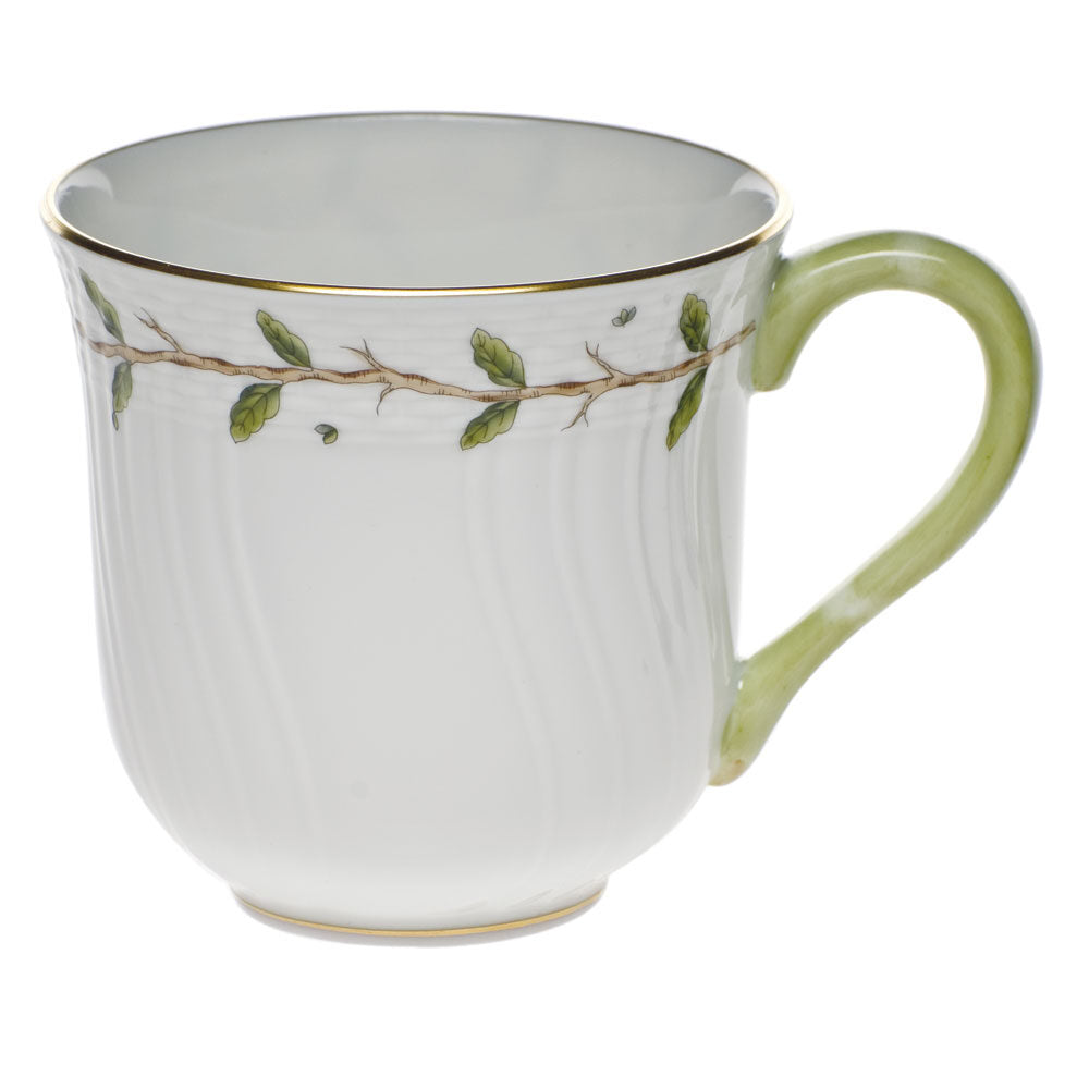 Hand-painted Herend Rothschild Garden Mug in fine porcelain, (10 OZ) 3.5in H, on a white background