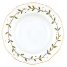 Hand-painted Herend Rothschild Garden Rim Soup Plate Soup Plates & Rimmed Soup Bowl in fine porcelain, 8in D, on a white background