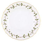 Hand-painted Herend Rothschild Garden Service Plate in fine porcelain, 11in D, on a white background