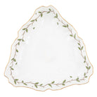 Hand-painted Herend Rothschild Garden Triangle Dish in fine porcelain, 9.5in L, on a white background