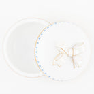 Herend Round Box with Bow – Blue, alternate view