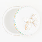 Herend Round Box with Bow – Green, alternate view