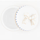Herend Round Box with Bow – Sapphire, alternate view