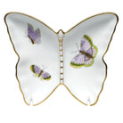 Hand-painted Herend Royal Garden Butterflies Butterfly Dish Decorative Plate in fine porcelain, 4.25in L X 1in H, on a white background