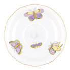 Hand-painted Herend Royal Garden Butterflies Tea Saucer Cup & Saucer Set in fine porcelain, 6in D, on a white background