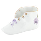 Hand-painted Herend Royal Garden Flowers Baby Shoe Baby Keepsake in fine porcelain, 4.5in L X 2.75in H, on a white background