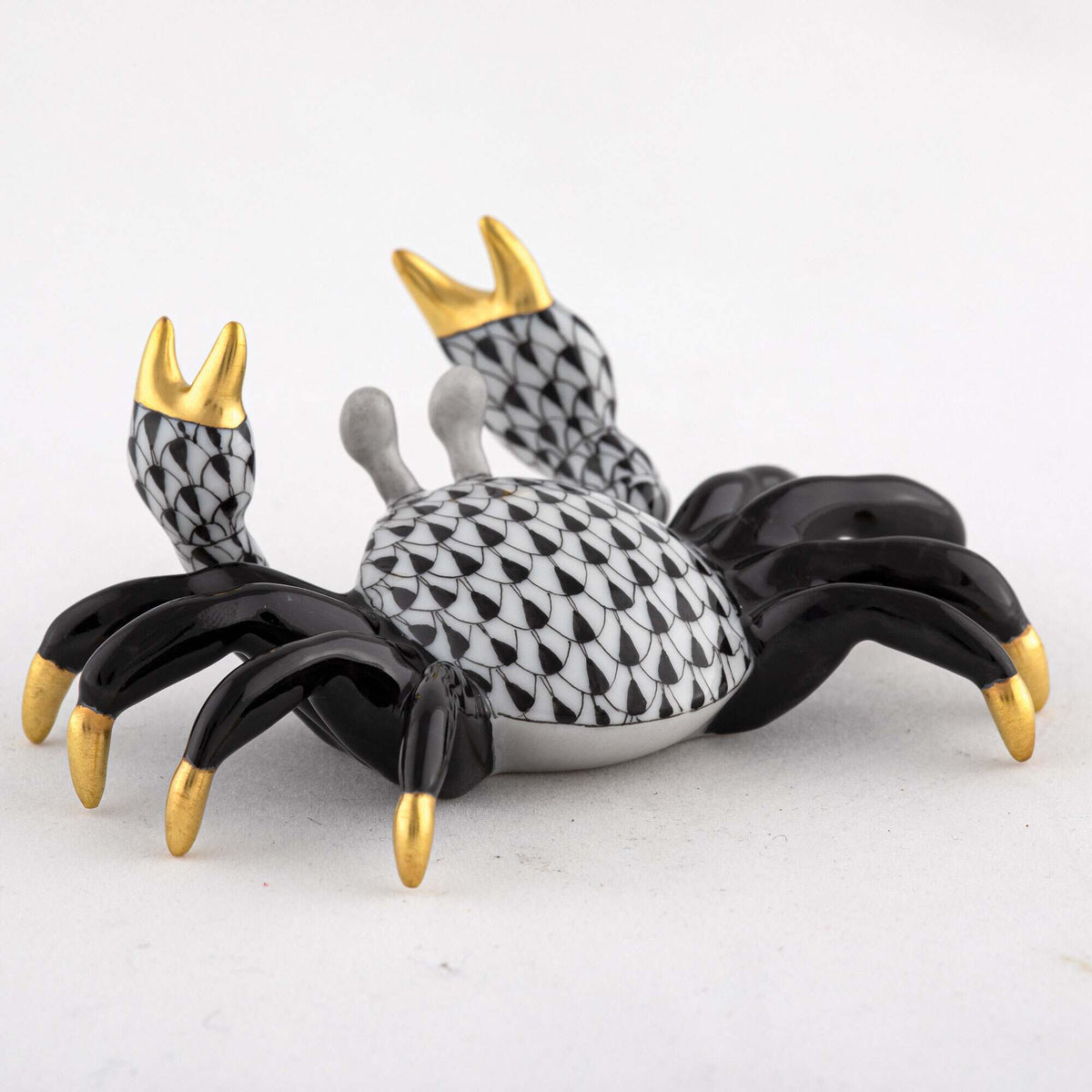 Herend Sand Crab Figurine – Black, alternate view