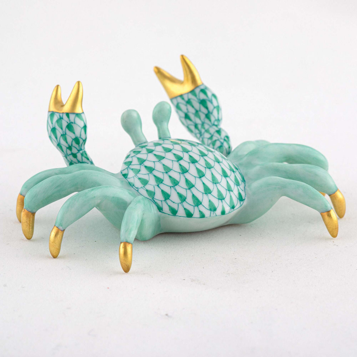 Herend Sand Crab Figurine – Green, alternate view