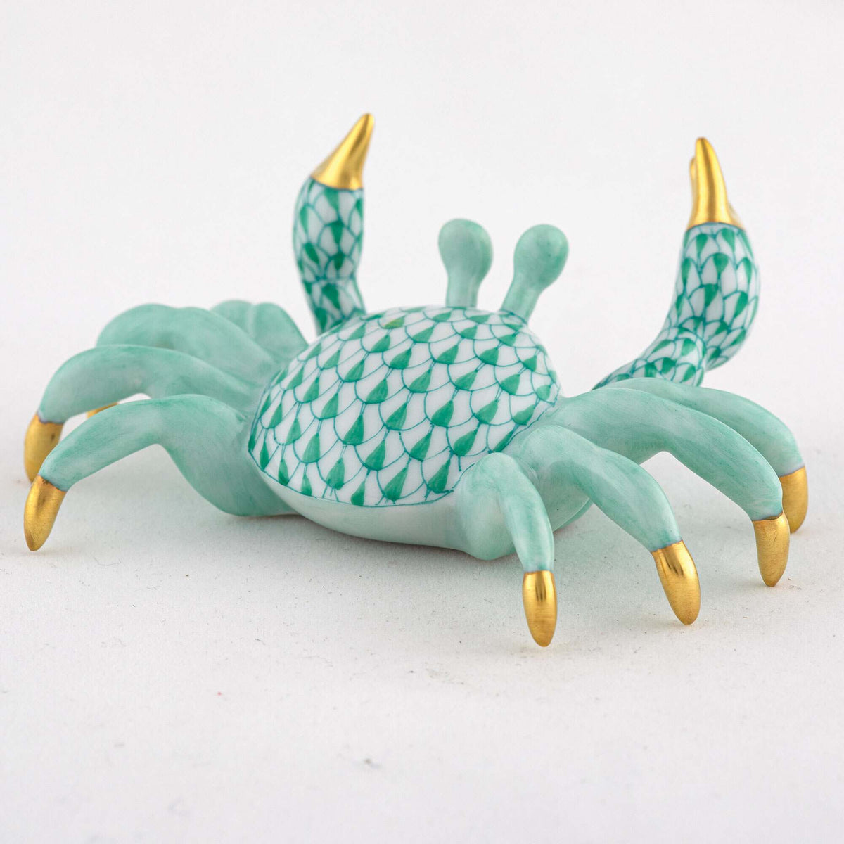 Herend Sand Crab Figurine – Green, alternate view