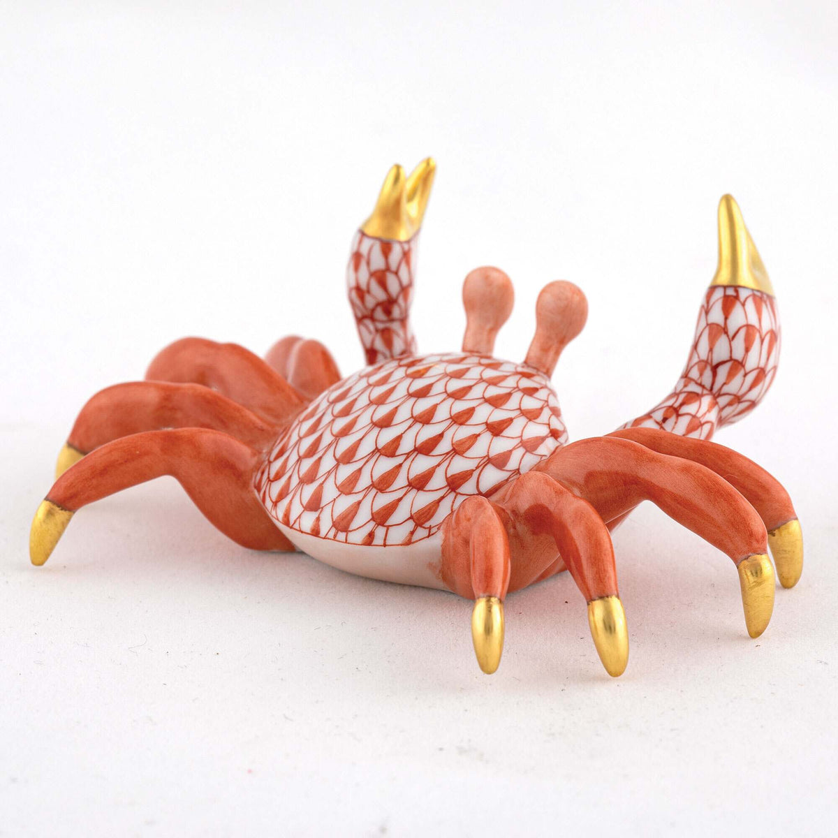Herend Sand Crab Figurine – Rust, alternate view