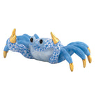 Hand-painted Herend Sand Crab Figurine in Blue fishnet porcelain on a white background