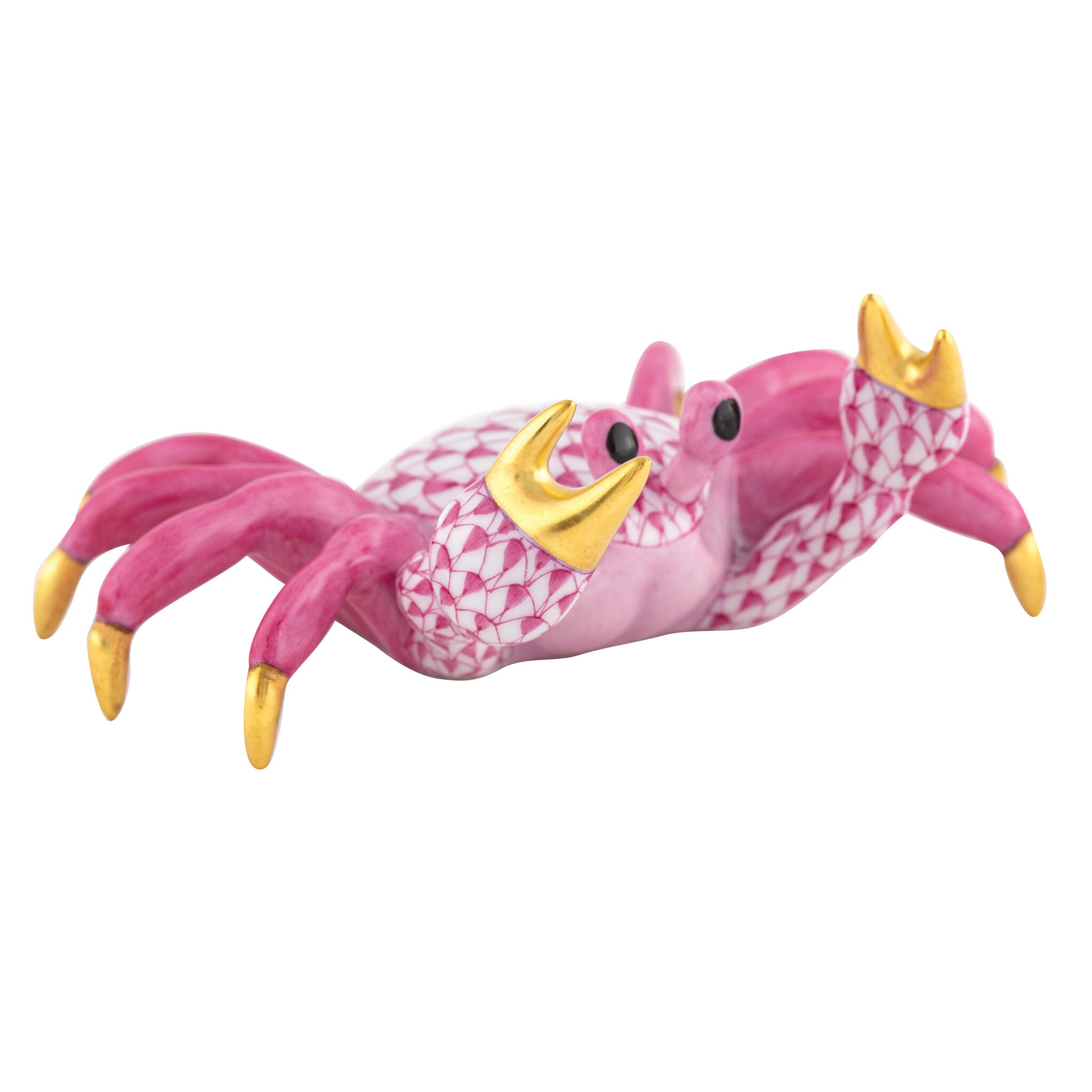 Sand Crab Figurine in hand-painted Raspberry porcelain by Herend of Hungary