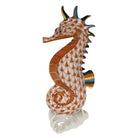 Herend Sea Horse Figurine porcelain figurine painted in the Rust fishnet pattern