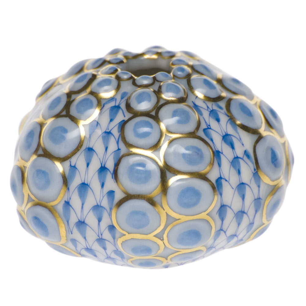 Sea Urchin Figurine in hand-painted Blue porcelain by Herend of Hungary
