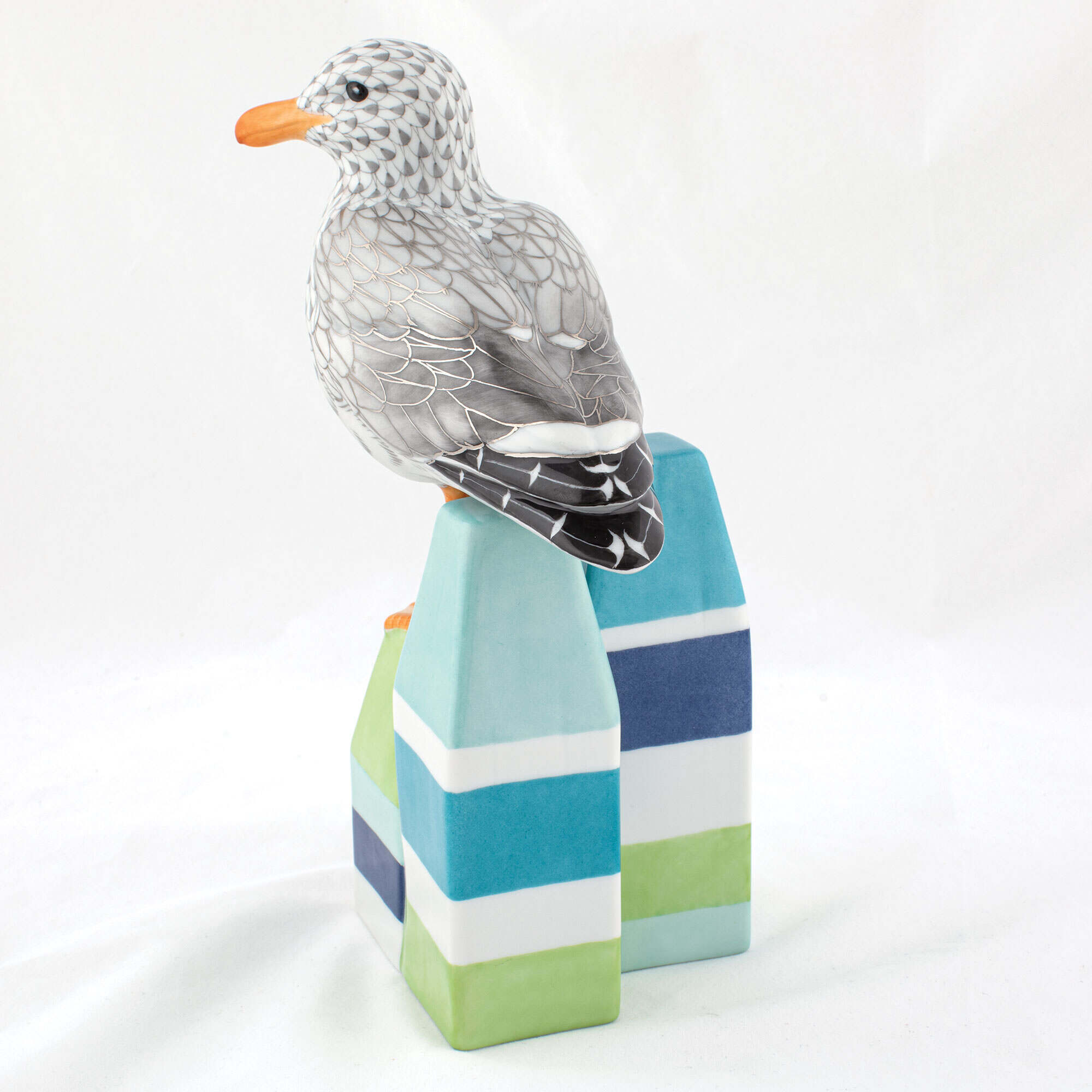 Herend Seagull on Lobster Buoys Figurine — additional view