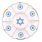 Herend Seder Plate Judaica porcelain figurine painted in the Blue fishnet pattern