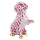 Herend Shaking Hands Figurine porcelain figurine painted in the Raspberry fishnet pattern