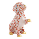 Herend Shaking Hands Figurine porcelain figurine painted in the Rust fishnet pattern