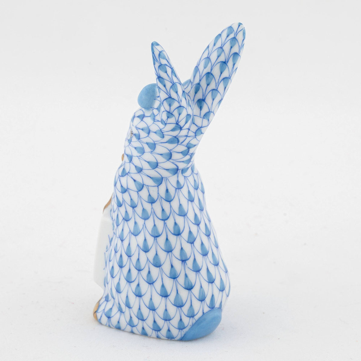 Herend Shopping Bunny Figurine – Blue, alternate view
