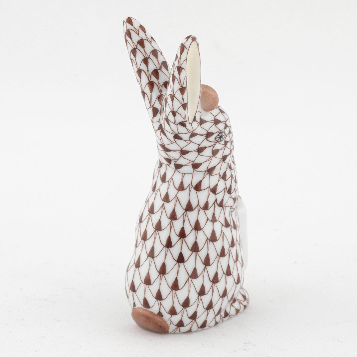 Herend Shopping Bunny Figurine – Chocolate, alternate view