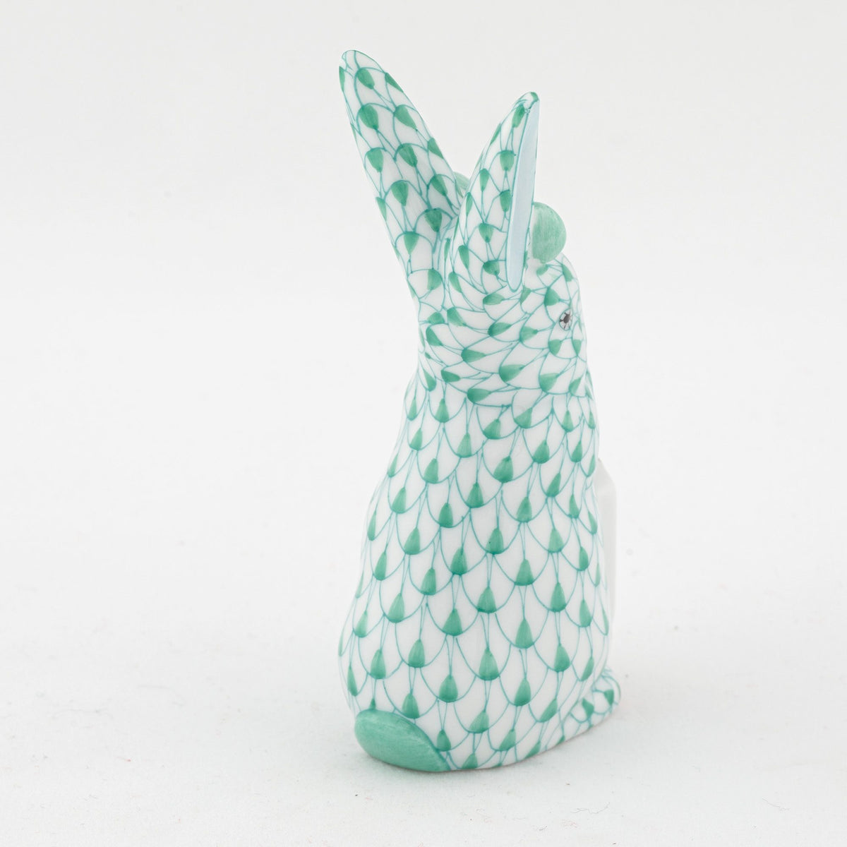Herend Shopping Bunny Figurine – Green, alternate view