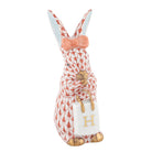 Shopping Bunny Figurine in hand-painted Rust porcelain by Herend of Hungary