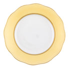 Hand-painted Herend Silk Ribbon - Beige Dessert Plate in fine porcelain, 8.25in D, on a white background