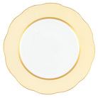 Hand-painted Herend Silk Ribbon - Beige Service Plate in fine porcelain, 11in D, on a white background