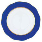 Hand-painted Herend Silk Ribbon - Cobalt Blue Charger Charger & Service Plate in fine porcelain, 12in D, on a white background