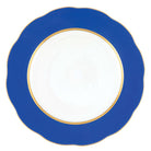 Hand-painted Herend Silk Ribbon - Cobalt Blue Service Plate in fine porcelain, 11in D, on a white background