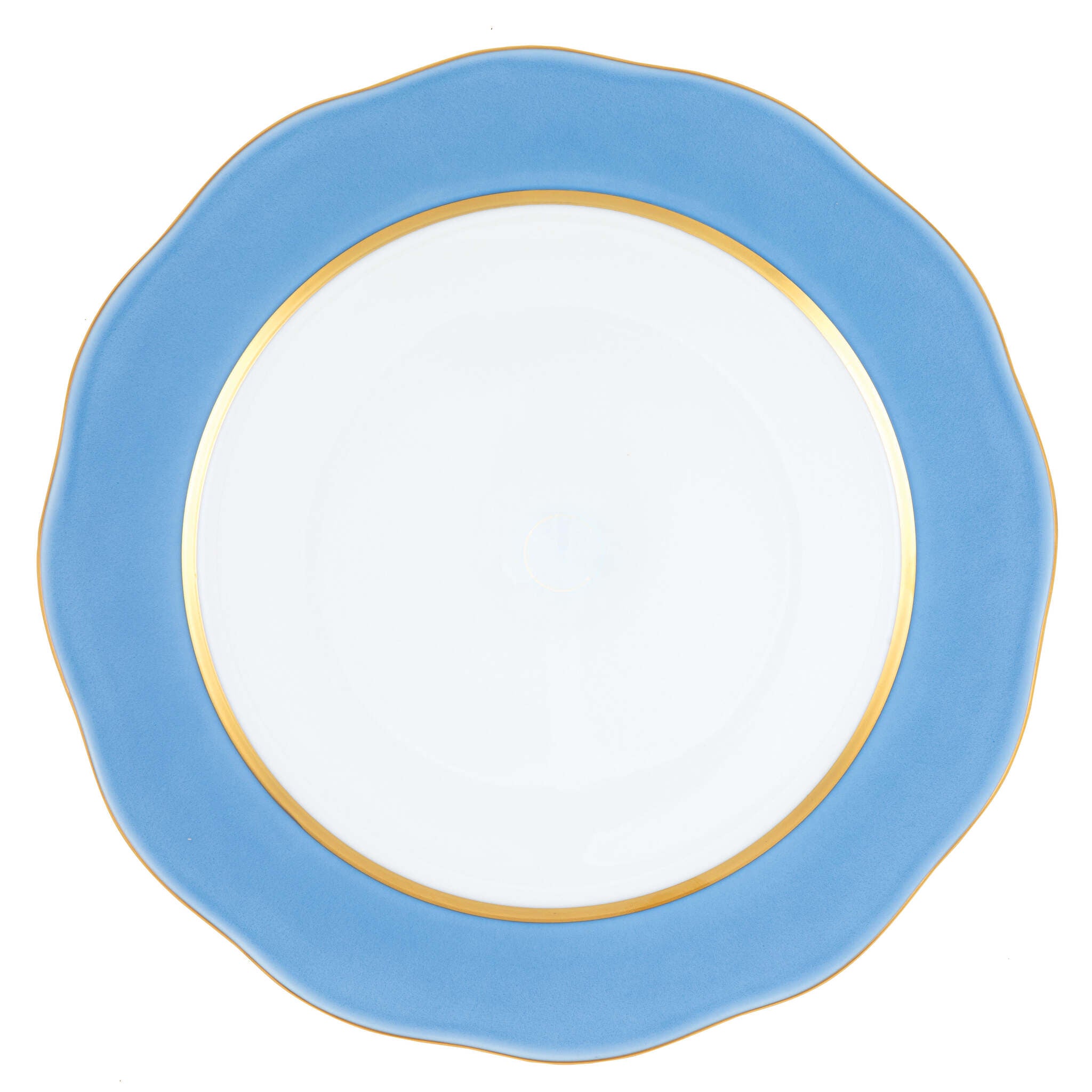 Hand-painted Herend Silk Ribbon - Cornflower Charger Charger & Service Plate in fine porcelain, 12in D, on a white background