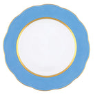 Hand-painted Herend Silk Ribbon - Cornflower Service Plate in fine porcelain, 11in D, on a white background