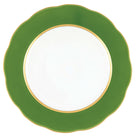 Hand-painted Herend Silk Ribbon - Fern Service Plate in fine porcelain, 11in D, on a white background