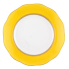 Hand-painted Herend Silk Ribbon - Lemon Dessert Plate in fine porcelain, 8.25in D, on a white background