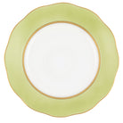 Hand-painted Herend Silk Ribbon - Olive Dessert Plate in fine porcelain, 8.25in D, on a white background