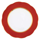 Hand-painted Herend Silk Ribbon - Pumpkin Service Plate in fine porcelain, 11in D, on a white background