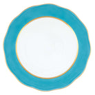 Hand-painted Herend Silk Ribbon - Turquoise Charger Charger & Service Plate in fine porcelain, 12in D, on a white background